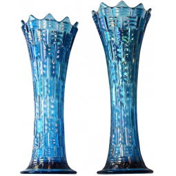 Dugan Big Basketweave Celeste Blue Vase