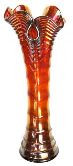 Imperial Ripple Amber Vase With Pour Spout