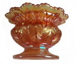 Cambridge Nearcut No. 2651 Inverted Feather Marigold Whimsey Spittoon or Cuspidor