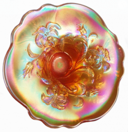 Dugan Amaryllis Marigold Plate Whimsey From Compote