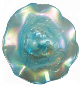 Dugan Cherries Ice Blue Bowl