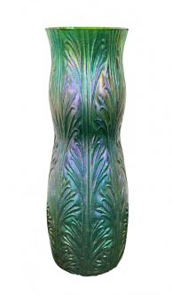 Faglaviks Sweden Paneled Palms Green Vase