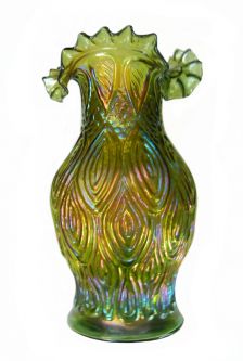 Millersburg Mitered Ovals Green Vase