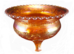 Imperial Double Dutch Marigold Spittoon Whimsey From Tri-Footed Bowl