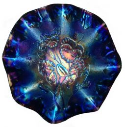 Imperial Pansy Purple Bowl with Electric Blue Iridescence