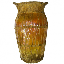 Imperial Tree Bark Marigold Wicker Encased Vase