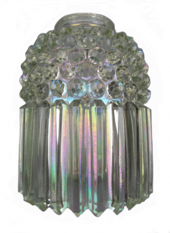 Jefferson Glass Company Clear Iridized Lamp Shade
