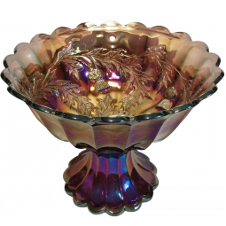 Millersburg Big Thistle Amethyst Punch Bowl Flared Out