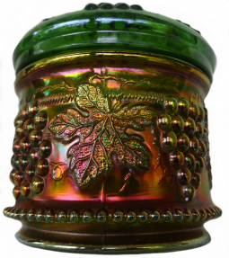 Northwood Grape & Cable Green Powder Jar & Other Examples