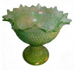 Northwood Grape & Cable Ice Green Mid-Size Punch Bowl