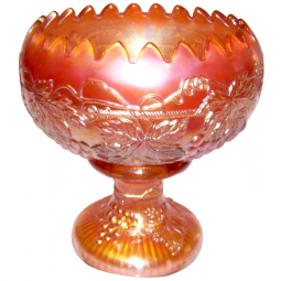 Northwood Grape & Cable Variant Marigold Tulip-Top Punch Bowl