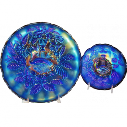 Northwood Peacock & Urn Blue Master ICS Bowl
