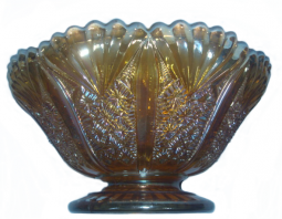 Esberard Rio Paneled Pineapple Marigold Large Footed Bowl
