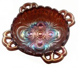Sowerby UK Jewelled Peacock/Scroll Embossed Amethyst Pin Tray