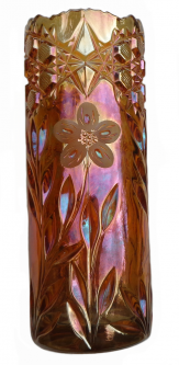 U.S. Glass Cut Flowers Marigold Vase