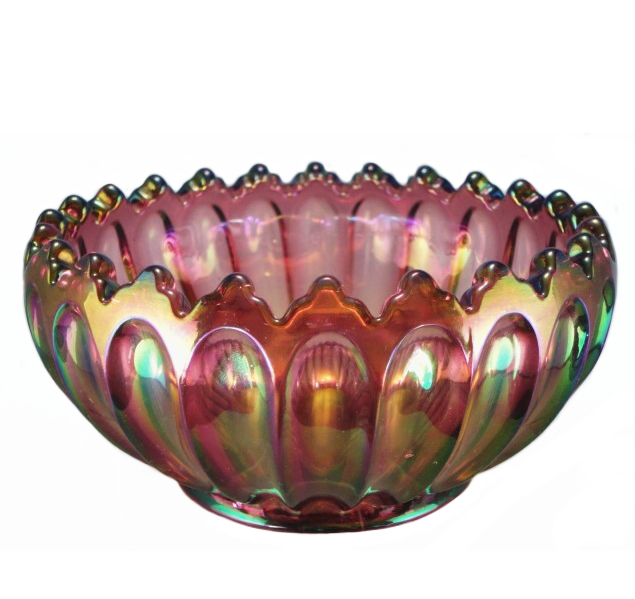 Eda Sweden Dessin Purple Rosebowl: Carnival Glass Showcase